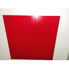 Polyurethane Sheet, 1/8" x 12" x 12" 95 A Durometer, Red, Cast Polyurethane Sheet