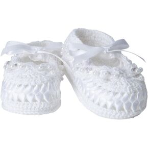 Jefferies Socks Baby-Girls Infant Pearl Ribbon Bootie