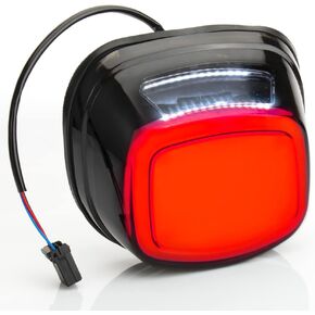Layback LED Tail Lamp Rear Brake Light Taillights Assembly Compatible with Harley Davidson Sportster 883 1200 Dyna Road King Electra Glide Softail Street Glide Touring(Red)