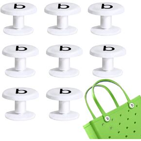 16 Sets Replacement Rivets for Bogg Bag, White Replacement Buttons for Beach Bag Handles Accessories,Compatible wit Tote Bag Straps, Standard and Oversized Rubber Pool Women Bag Repair Rivets…