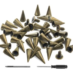 YORANYO 100 مجموعة من المسامير والمسامير 12 مم للملابس، مسامير معدنية للملابس، مسامير مسامير جلدية، مسامير خلفية لولبية ومسامير للملابس، أحذية، أحزمة، حقائب، قبعات، 15/32 بوصة (فضي) in Kuwait