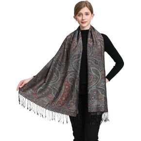 Pashmina Scarf for Women Elegant Wrap Vibrant Colors Chic Paisley Patterns Soft Lightweight Weddings Parties Casual Wear