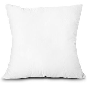 EDOW Throw Pillow Insert, Lightweight Soft Polyester Down Alternative Decorative Pillow, Sham Stuffer, Machine Washable. (White, 18x18)