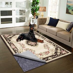 DAKKIONY 100% Waterproof Non-Slip Rug Pad 5x7 for Large Area Rugs Durable Felt Floor Protection pad for All Floors, Suitable for Cutting. Rug Pads Keep Rugs in Place and Provide Cushioning