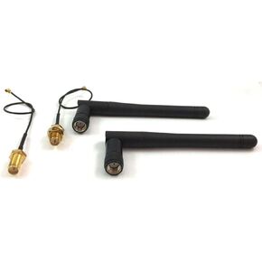 CENXIFJUDZ 433mhz Antenna 3dbi Hotspot rp-SMA Male Connector with UFL ipx to rp-SMA Female Pigtail Antenna WiFi Cable 15cm （Pack of 2 ）