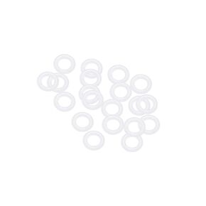 حلقات دائرية من السيليكون من uxcell، 4 مم OD 1 مم معرف 1.5 مم عرض VMQ حشية ختم لإصلاح أنابيب صمامات الضاغط، أبيض، عبوة من 20 قطعة