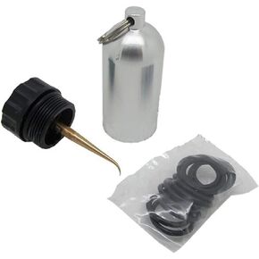 Scuba Choice Scuba Diving Mini Tank Key Ring مع أداة اختيار النحاس وأداة الحلقات الدائرية، فضي