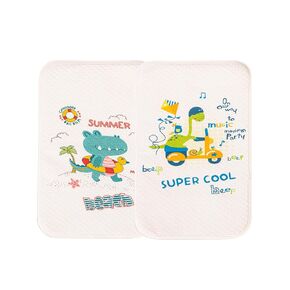 Catteyonce 2 Pcs 12x20Inches Waterproof Changing Pads for 0-6 Months Baby,Cute Leak Proof Crib Disaper Pads,Portable Unisex Baby Changing Mat for Home&Travel. (Dinosaur)