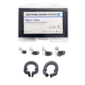 Windplusya Dental Sectional Matrix System kit, Dental Sectional Matrix Ring Resin Clip Clamping Ring, Autoclavable Dental Matrices Bands.(F4)