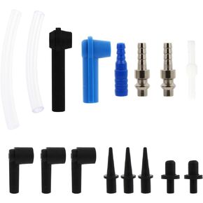 Veemoon 16pcs Brake Fluid Connector Blue Accessories Car Kit Car Adapter Brake Fluid Replacement Tool Brake Bleeder Cylinder Adapters Car Brake Fluid Exchange Tool Car Modification Tool