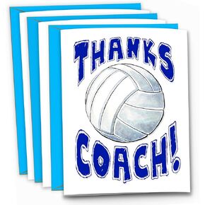 3-Pack Thanks Awesome Volleyball Coach! Sports POWERCARD Mid-Size (5x7) 3-Pack