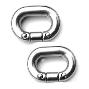 Security Chain Connecting Link 316 Stainless Steel Heavy Duty C-Link Split Connecting Boat Anchor Chain Link,Marine Grade (10mm,2pack)