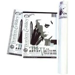 Borden & Riley 11" x 14" #116 Artist Drawing Paper Pad, 147 GSM/90 LB, 40 White Sheets, 1 Pad Each (116P111440)
