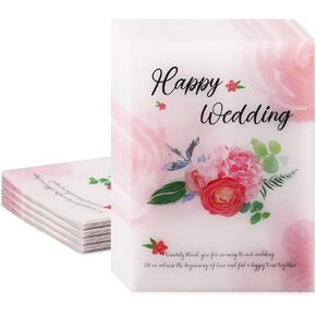 100pcs Wedding Vellum Paper Jackets, 5x7 Vellum Paper Jackets for Invitations Translucent Vellum Paper Envelopes Vellum Wrap Jackets for Wedding Party