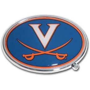 Elektroplate University of Virginia Cavaliers Color & Chrome Plated Premium Metal Car Truck Motorcycle NCAA College Emblem
