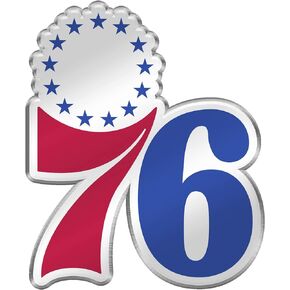 FANMATS 60438 Philadelphia 76ers Heavy Duty Aluminum Embossed Color Emblem