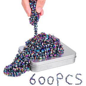 yuzshin Magnetic Balls Desk Fidget Toys 600pcs Mini Magnet Beads Ferrite Putty for Adults for Office…