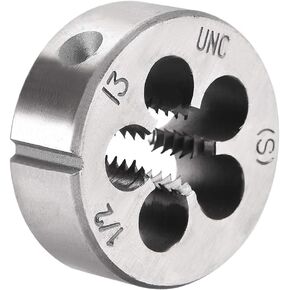uxcell 9/16-12 UNC Round Die, Machine Thread Right Hand Threading Die, Alloy Tool Steel Screw Thread Cutting Die