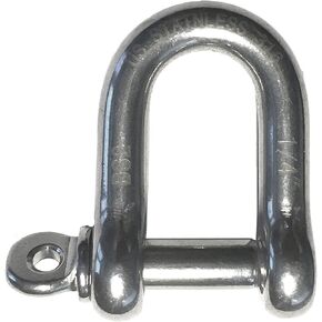 US Stainless Stainless Steel 316 Forged D Shackle Marine Grade 1/4" (6mm) Dee