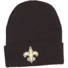 New Orleans Saints Black Cuff Beanie Hat - NFL Cuffed Winter Knit Toque Cap in Saudi Arabia