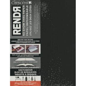 Crescent Creative Products 8.5 11-inch RENDR Hardbound Sketchbook, 8.5" x 11", White, Model:12-00011