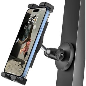 Gym Magnetic Phone Holder [Strong Magnet] Golf Cart Phone Mount for Gym [360° Rotatable] Four Corners Fixed Anti-Shake Big Phone Friendly, for iPhone 15 14 13 12 Pro Max, Samsung Galaxy All Smartphone