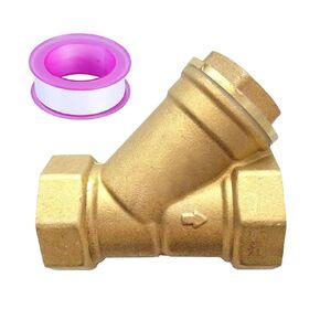 BesNPT Brass 3/4" Female Y Shaped Strainer Mesh Filter Valve