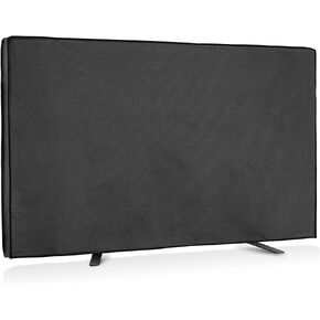 kwmobile Protective Cover Compatible with 65" TV - Polyester Outdoor TV Cover - Black