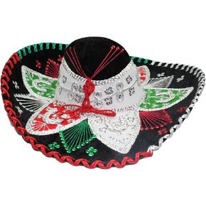 Authentic Mariachi Flowers Style Hat Fancy Premium Mexican Sombrero Charro Hats Made in Mexico (Choose Size & Color)