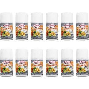Claire C-112 Citrus Splash Metered Air Freshener Aerosol Can, 7 Ounce (Pack of 12)