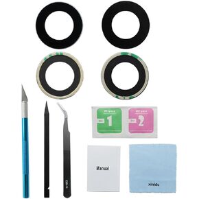 Xinidc 2PCS OEM Back Rear Camera Glass Lens Replacement for iPhone 15 for iPhone 15 Plus with Preinstalled Adhesive and Phone Repair Toolkit Set + Installation Manual in Kuwait