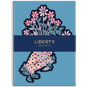 Galison Liberty Ianthe Hand Shaped Notecard Set from 12 Die-Cut Notecards and Envelopes with 4 Unique Floral Designs (3 of Each), Envelopes Printed with Floral Interiors, Makes a Wonderful Gift