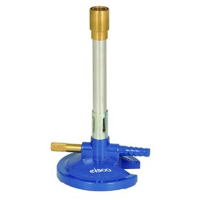 EISCO Premium Bunsen Burner, Natural Gas - Flame Stabilizer, Needle Valve Flow Control Suitable for use with- Eisco Labs