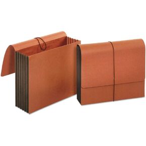 Universal UNV13090 1 Section Extra Wide Expanding Wallet With Elastic Cord - Letter Size, Redrope