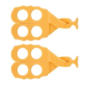 EXCEART 2PCS Baby Food Choppers Food Cutter Multifunctional Masher Chopper Crusher Food Cut Kids Safe Feeding Helper Home Kitchen Food Slicer Shears for Babies Toddlers (Yellow)