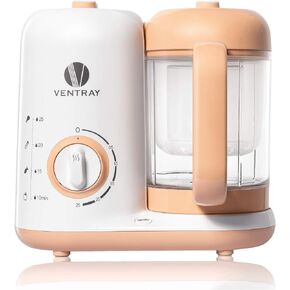 Ventray Baby Food Maker, Puree Food Processor Steamer Blender Cooker Warmer Machine for Toddlers Baby, All-in-one Auto Cooking Easy Clean and BPA-Free - Peach in Kuwait
