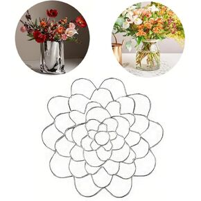 Flower Arrangement Holder,Flower Frog Stainless Steel Lid Arranger Lids Metal Insert Floral Round Floral Lid Grids Organizer for Arrangement Plant Fixation Craft Organizer (8inch)