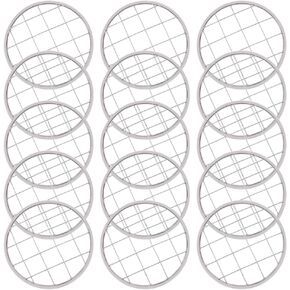 GORGECRAFT 16PCS 2 Sizes Metal Flower Lid Insert Mason Jar Frog Lids Insert Square Grid Organizer Floral Arrangement Glass Bottle Vase Covers Arranging Supplies for Regular Mouth Mason Canning Jars