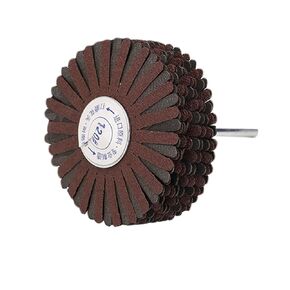 YXQ Abrasive Cloth Flap Wheel Sander 120 Grit 1/4-Inch Aluminum Oxide Shank for Woodworking Root Carving Furniture Polishing