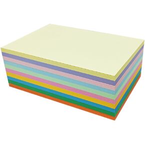Ezyaid Heavyweight Unruled Index Cards, Thick White Flash Cards 5 x 7 Inches, Blank Study Note Cards 100 Sheets for Home School Office