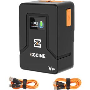 ZGCINE V160 V-Mount Battery 142Wh 14.8V 9600mAh with Dual D-TAP/USB-C Ports for Video Camera Camcorder Broadcast,V-Lock Battery Compatible with BMPCC 4K 6K Pro/ZCAM/Canon EOS R5C/Sony FX3