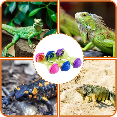 لعبة إثراء الزواحف 3 قطع من CheeFun: ألعاب التنين الملتحي ملحقات ديكور خزان الزواحف - ألعاب تغذية الزواحف للحيوانات الصغيرة السحلية والتنين الملتحي وأبو بريص in Kuwait