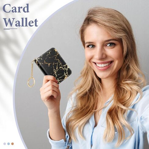 ZAXMEY حامل بطاقات الائتمان محفظة RFID للنساء، طباعة محافظ بطاقات الائتمان هدية الأكورديون، محفظة جلدية صغيرة حامل بطاقات مع سحاب، منظم محفظة سلسلة المفاتيح، الأعشاب الضارة in Saudi Arabia