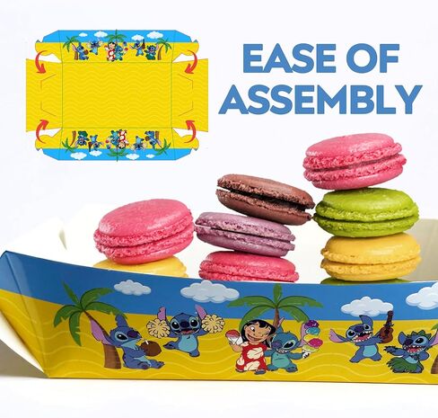 BELMAKS 50 قطعة من صواني الطعام الورقية الكرتونية - أطباق شخصيات كرتونية مطبوعة برسوم كرتونية لوازم الحفلات صينية ورقية للحفلات الكرتونية وصواني ناتشو صينية من الورق المقوى وقوارب الطعام الورقية وصينية هوت دوج in Kuwait