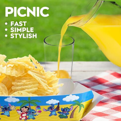 BELMAKS 50 قطعة من صواني الطعام الورقية الكرتونية - أطباق شخصيات كرتونية مطبوعة برسوم كرتونية لوازم الحفلات صينية ورقية للحفلات الكرتونية وصواني ناتشو صينية من الورق المقوى وقوارب الطعام الورقية وصينية هوت دوج in Kuwait