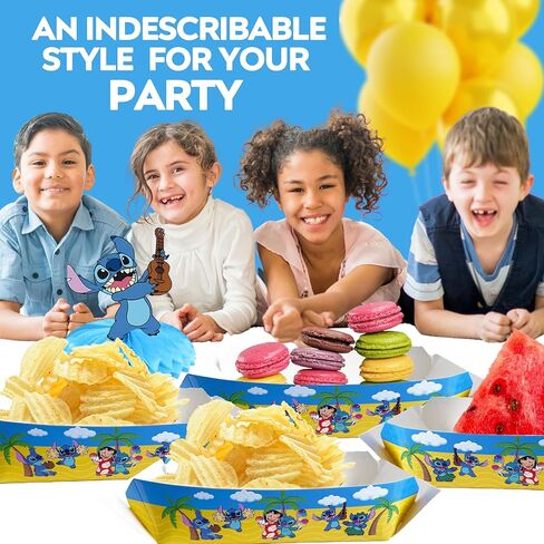 BELMAKS 50 قطعة من صواني الطعام الورقية الكرتونية - أطباق شخصيات كرتونية مطبوعة برسوم كرتونية لوازم الحفلات صينية ورقية للحفلات الكرتونية وصواني ناتشو صينية من الورق المقوى وقوارب الطعام الورقية وصينية هوت دوج in Kuwait