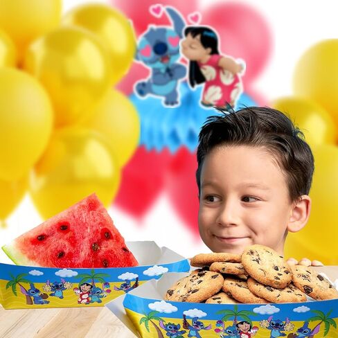 BELMAKS 50 قطعة من صواني الطعام الورقية الكرتونية - أطباق شخصيات كرتونية مطبوعة برسوم كرتونية لوازم الحفلات صينية ورقية للحفلات الكرتونية وصواني ناتشو صينية من الورق المقوى وقوارب الطعام الورقية وصينية هوت دوج in Kuwait