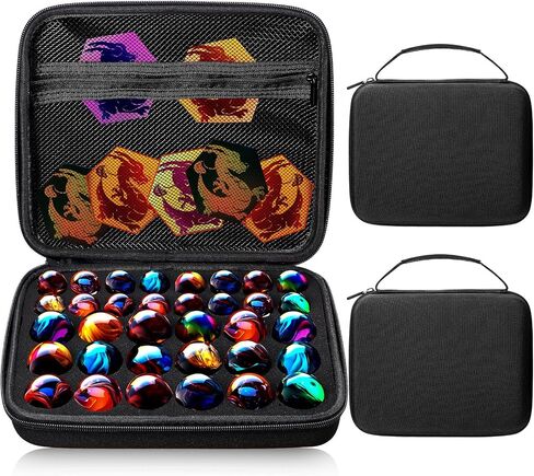 Gemscream 2 Pcs Toy Organizer Storage Case Toys Container Holder with Mesh Pocket Toy Storage Box for Toys Cards Collectible Figures, (Case Only) Black in Saudi Arabia