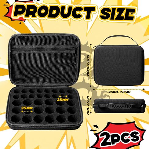 Gemscream 2 Pcs Toy Organizer Storage Case Toys Container Holder with Mesh Pocket Toy Storage Box for Toys Cards Collectible Figures, (Case Only) Black in Saudi Arabia