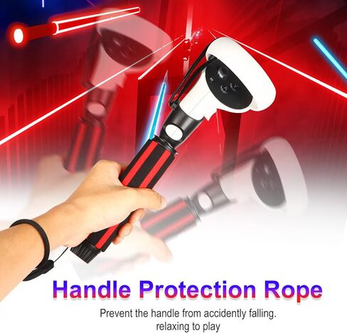 مقابض لعبة الواقع الافتراضي مقابض تمديد لـ Meta/Oculus Quest 2، مقابض أذرع طويلة لعلامة VR Gorilla متعددة الأغراض لـ Meta Quest 2 Beat Saber Golf Club Baseball وألعاب الواقع الافتراضي in Kuwait